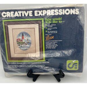 Cross Stitch Kit Endless Summer Lighthouse 14" x 16" Creative Expressions Vtg